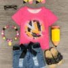 Hot Pink Pencil & Notebook Denim Short Set 2 Hot Pink Pencil & Notebook Denim Short Set -Children's boutique clothing hot pink pencil notebook denim short set outfit sparkle in pink 29197270548554