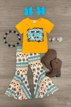 "If I Can't Wear My Boots I Ain't Going" Bell Bottom Set