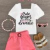 "Cute, Smart & A Little Bit Dramatic" Pink Short Set -Children's boutique clothing image 4a495fe5 87bc 499b a043 90ef4d62b9a3