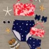 Mom & Me - American Tie Dye Bikini -Children's boutique clothing mom me american tie dye bikini mom me sparkle in pink 543742
