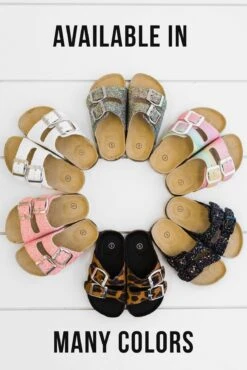 Mom & Me - Birkley Sandals -Children's boutique clothing mom me birkley glitter sandals many colors mom me sparkle in pink 28603585888330