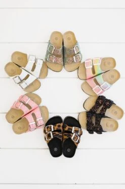 Mom & Me - Birkley Sandals -Children's boutique clothing mom me birkley glitter sandals many colors mom me sparkle in pink 28603585986634
