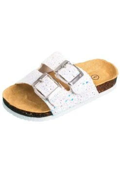 Mom & Me - Birkley Sandals -Children's boutique clothing mom me birkley glitter sandals white glitter footwear sparkle in pink 13925915394122 0c004b72 74d5 4996 8edd aa80b39c102d