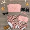 Mom & Me - Blush Leopard Bikini -Children's boutique clothing mom me blush leopard bikini mom me sparkle in pink 14112921518154