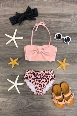 Mom & Me - Blush Leopard Bikini -Children's boutique clothing mom me blush leopard bikini mom me sparkle in pink 28603517141066