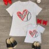 Mom & Me - Cheetah Heart Baseball Top -Children's boutique clothing mom me cheetah heart baseball top mom me sparkle in pink 268880