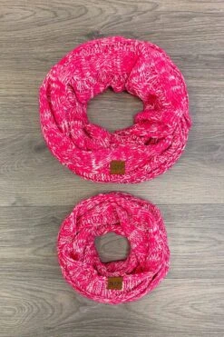 Mom & Me - Hot Pink Sparkle In Pink Scarf