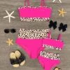 Mom & Me - Hot Pink Leopard Bandeau Bikini