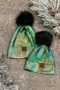 Mom & Me - Metallic Sparkle In Pink Beanies -Children's boutique clothing mom me metallic sparkle in pink beanies many colors accessory sparkle in pink 437896