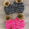 Mom & Me - Ribbed Sparkle In Pink Beanies 1 Mom & Me - Ribbed Sparkle In Pink Beanies -Children's boutique clothing mom me ribbed sparkle in pink beanies accessory sparkle in pink 13926330073162