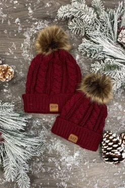 Mom & Me - SIP Colored Beanies -Children's boutique clothing mom me sparkle in pink beanie accessory sparkle in pink 13926320734282