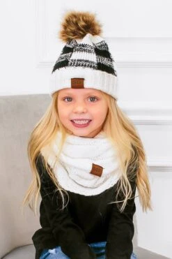 Mom & Me - SIP Plaid Beanies -Children's boutique clothing mom me sparkle in pink plaid beanies white accessory sparkle in pink 28603651752010 9087a5bd f4bd 4b5d 988e c77ddb23bd42