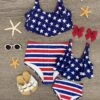 Mom & Me - Stars & Stripes Flounce Bikini