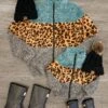 Mom & Me - Teal & Gray Leopard Zip Sherpa -Children's boutique clothing mom me teal gray leopard zip sherpa mom me sparkle in pink 28412016164938