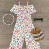 Multi-Color Alphabet Romper -Children's boutique clothing multi color alphabet romper romper sparkle in pink 29149933994058