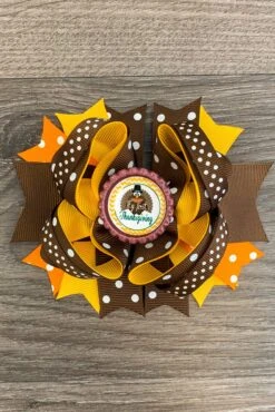 "My First Thanksgiving" Turkey Bow