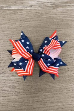 Navy Stars & Stripes Bow