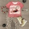 "Never Be Basic" Witchy Leopard Bell Bottom Set -Children's boutique clothing never be basic witchy leopard bell bottom set outfit sparkle in pink 793381