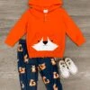 Orange Fox Hoodie Lounge Set 1 Orange Fox Hoodie Lounge Set -Children's boutique clothing orange fox hoodie lounge set boy sparkle in pink 495482