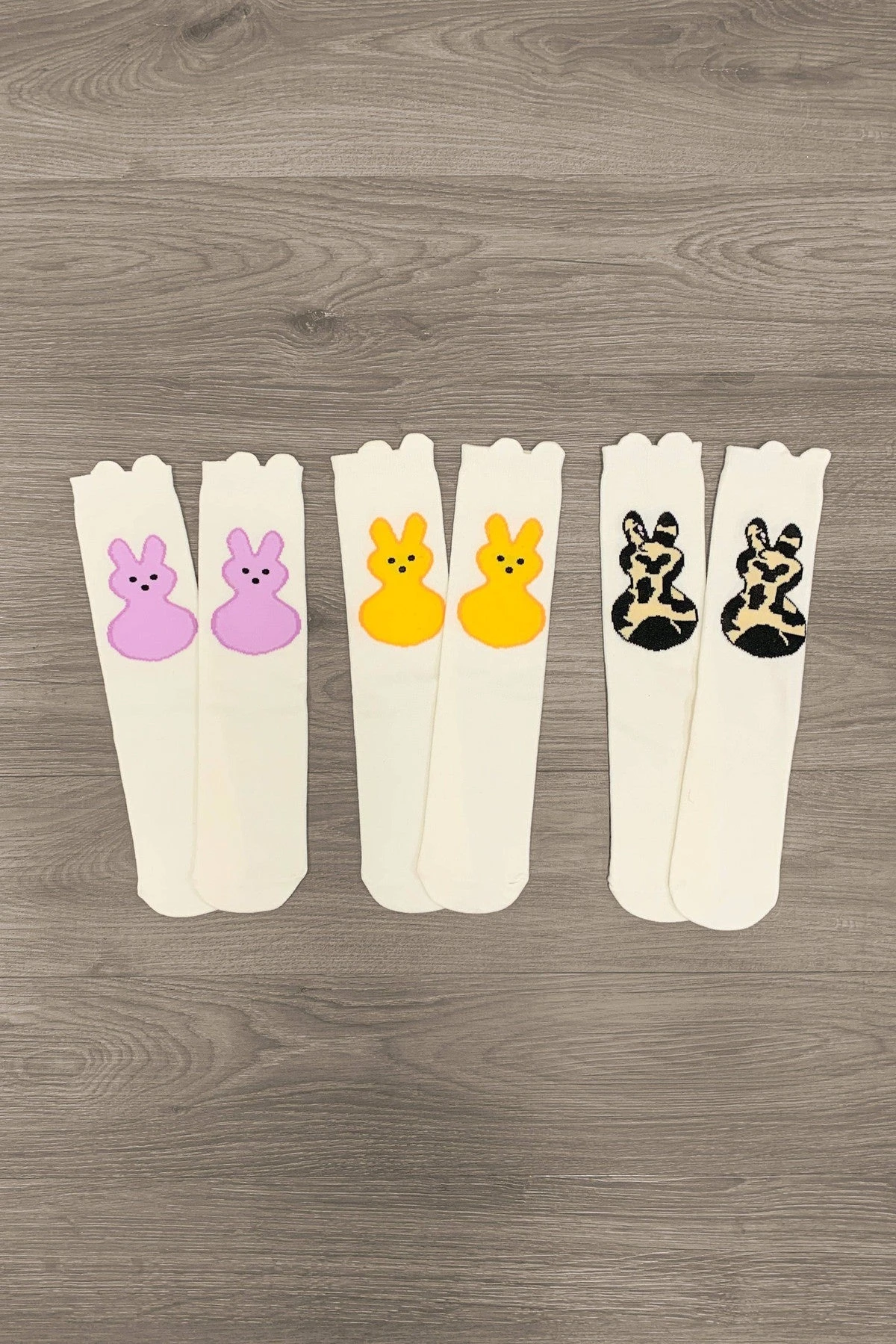 Peep Bunny Socks 3 Peep Bunny Socks