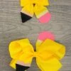 Pencil Bow -Children's boutique clothing pencil bow accessory sparkle in pink 14770195038282