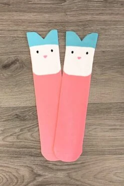 Pink & Blue Bunny Ear Socks