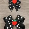Polka Dot Apple Bows -Children's boutique clothing polka dot apple bows accessory sparkle in pink 14776414404682