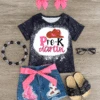 "Pre-K - 5th Grade Darlin'" Denim Short Set 1 "Pre-K - 5th Grade Darlin'" Denim Short Set -Children's boutique clothing pre k 5th grade darlin denim short set outfit sparkle in pink 29194825760842
