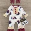 Purple Floral Lace Ruffle Romper 2 Purple Floral Lace Ruffle Romper -Children's boutique clothing purple floral lace ruffle romper baby sparkle in pink 29179751661642