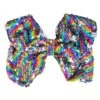 Rainbow Flip Sequin Bow 2 Rainbow Flip Sequin Bow -Children's boutique clothing rainbow flip sequin bow accessory sparkle in pink 13925213503562
