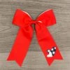 Red Heart Bow -Children's boutique clothing red heart bow accessory sparkle in pink 565491