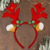 Red Reindeer Headband -Children's boutique clothing red reindeer headband accessory sparkle in pink 13925040193610