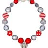 Diamond Baseball Bubblegum Necklace -Children's boutique clothing red silver diamond bubblegum necklace accessory sparkle in pink 28603171799114