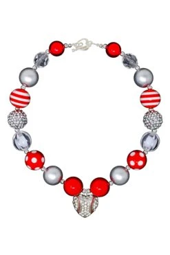 Diamond Baseball Bubblegum Necklace