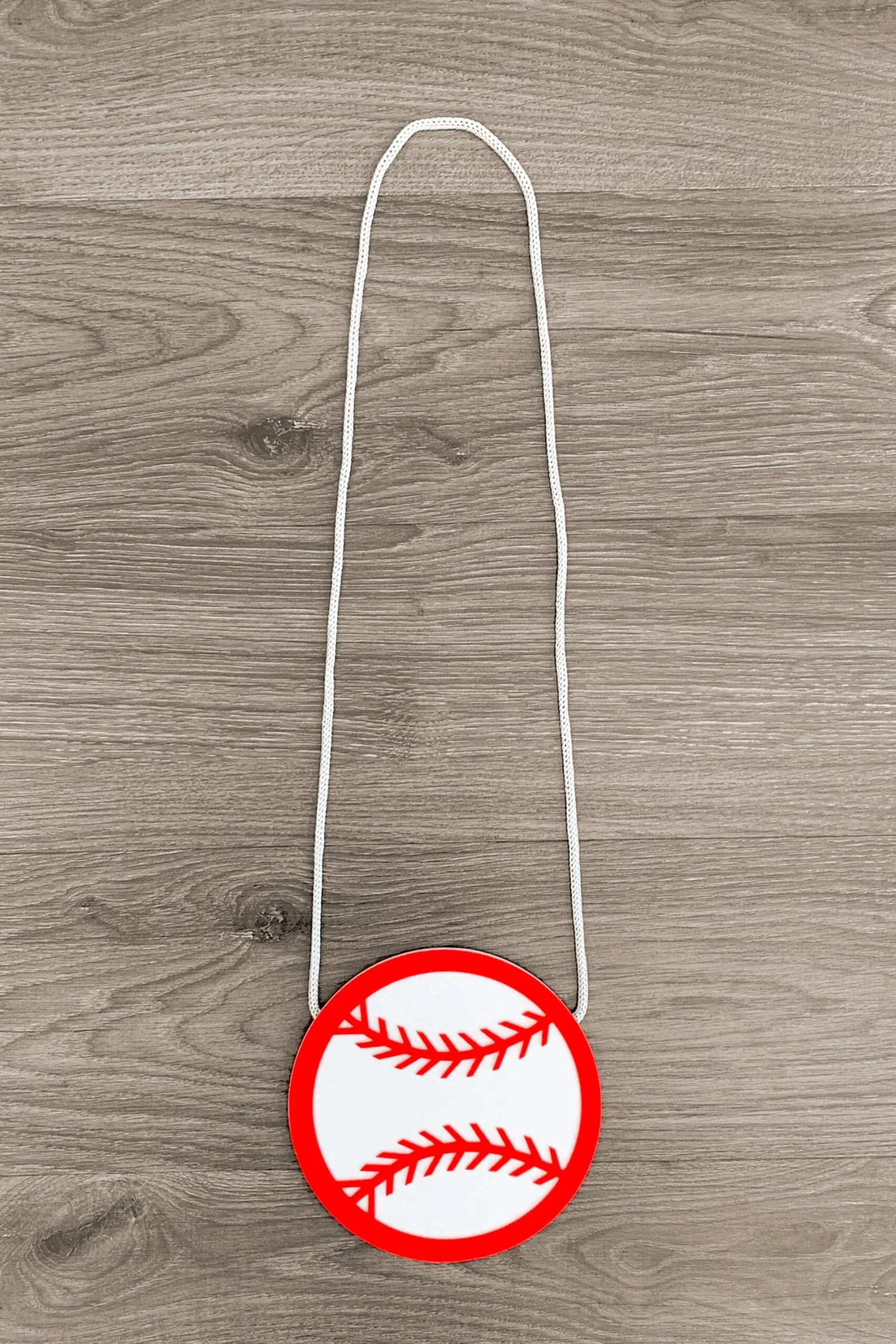 Red & White Baseball Circle Purse 3 Red & White Baseball Circle Purse