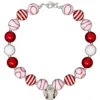 Red & White Heart Baseball Necklace -Children's boutique clothing red white heart baseball necklace accessory sparkle in pink 14112919257162