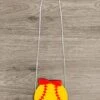 Red & Yellow Baseball Circle Purse