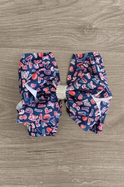 Rhinestone Letter Bow