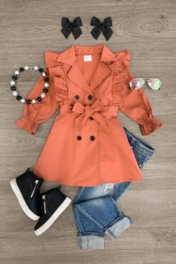 Rust Trench Coat