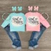 "Soul Sisters" Pink & Blue Tops 2 "Soul Sisters" Pink & Blue Tops -Children's boutique clothing soul sisters pink blue tops top sparkle in pink 29197270909002