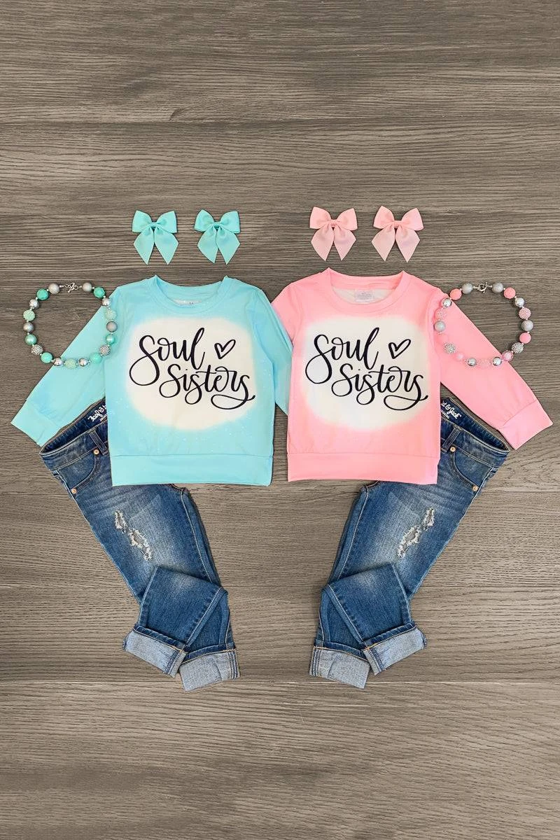 "Soul Sisters" Pink & Blue Tops 3 "Soul Sisters" Pink & Blue Tops