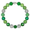 St. Patrick's Green & White Marble Bubblegum Necklace -Children's boutique clothing st patricks green white marble bubblegum necklace accessory sparkle in pink 474760