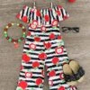 Striped Apple Jumpsuit -Children's boutique clothing striped apple jumpsuit romper sparkle in pink 29149909680202