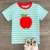 Stripes One Apple T-Shirt -Children's boutique clothing stripes one apple t shirt boy sparkle in pink 29146627833930