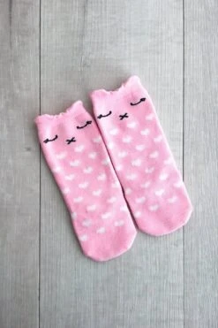 Trendy Pink Bunny Socks -Children's boutique clothing trendy pink bunny socks footwear sparkle in pink 28603245264970