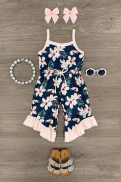 Tropical Toucan Ruffle Romper