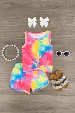 Twisted Tank Tie Dye Short Set