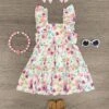 Watercolor Rose Floral Ruffle Dress -Children's boutique clothing watercolor rose floral ruffle dress dress sparkle in pink 669042
