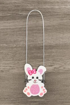 White Glitter Bunny Purse