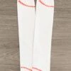 White & Red Baseball Laces Socks 2 White & Red Baseball Laces Socks -Children's boutique clothing white red baseball laces socks footwear sparkle in pink 164482